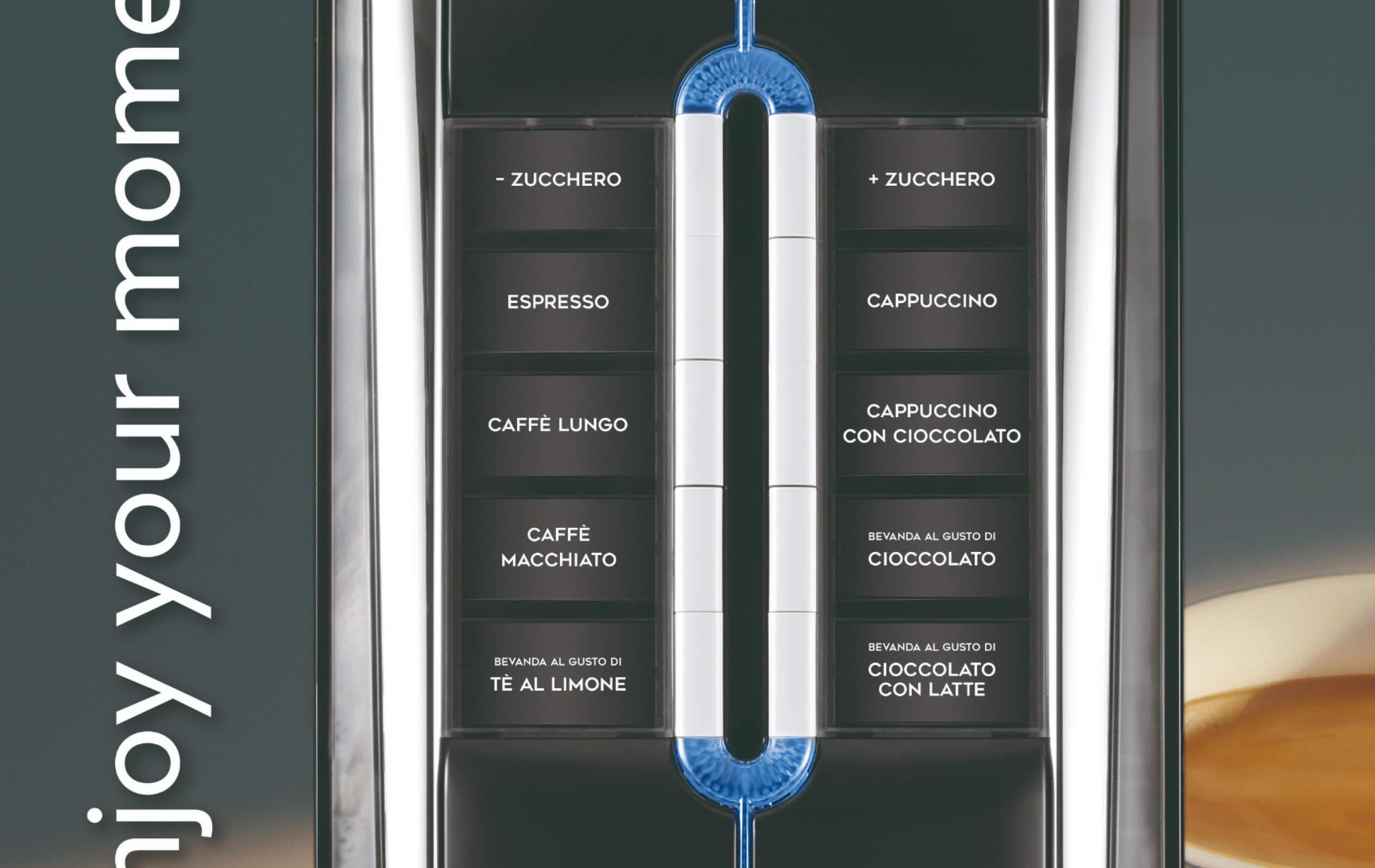 Zone de sélection éclairée par LED de la Barista 200